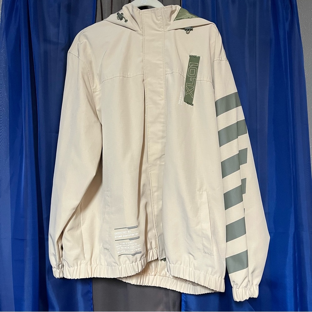 Disney Pixar Toy Story Buzz Lightyear Hooded Jacket Windbreaker Adult XL